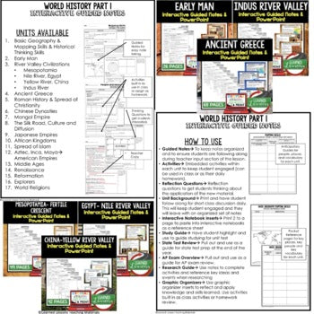 Ancient World History Guided Notes & PowerPoints Bundle | Print + Google - preview 2