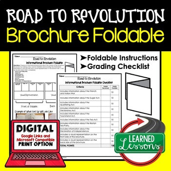 Road to Revolution Activity, Road to Revolution Foldable - preview 1