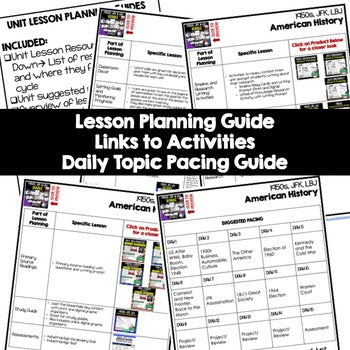 1950s, JFK, LBJ Lesson Plan Guide, American History BACK TO SCHOOL - preview 2