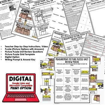Measurement Activity Picture Puzzle Earth Science Activity - preview 4