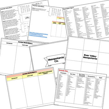 World History End of Year Review Activity World History Word Sort Back To School - preview 2