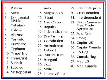 United States & Canada Word Wall World Geography Word Wall Posters - preview 2