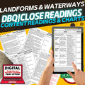 Landforms & Waterways DBQ Reading Activity Google DBQ Close Reading - preview 1