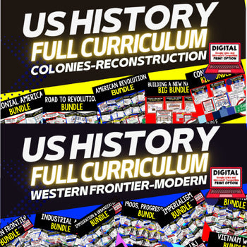 Early U.S. History Curriculum Bundle | Print & Google | Full Year - preview 1