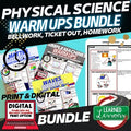 Physical Science Warm-Ups & Bell Ringers Bundle | NGSS Daily Review - preview 1