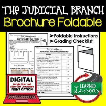 Judicial Branch Activity, Judicial Branch Foldable - preview 1