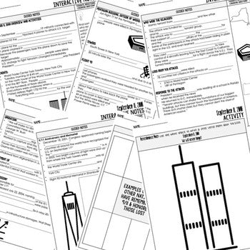 September 11th Terrorist Attack Guided Notes & PowerPoints, Flipped Classroom - preview 2