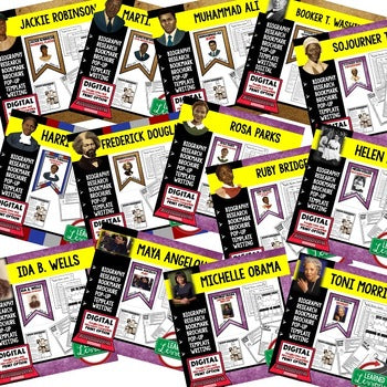 Black History Month Biography Research Project | Bookmark Brochure & Pop-Up - preview 2