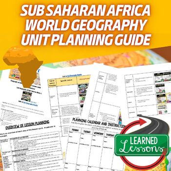 Sub-Saharan Africa Lesson Plan Guide for World Geography Back To School - preview 1