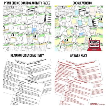 World War II (WWII) Activities, Choice Board, Print & Digital, Google - preview 2