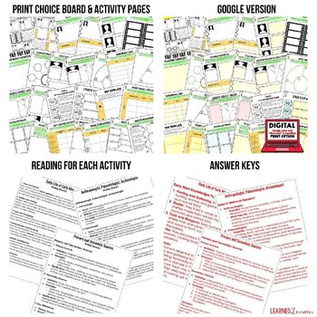 Between Two Wars 1920s 1930s Activities, Choice Board, Print & Digital, Google - preview 2