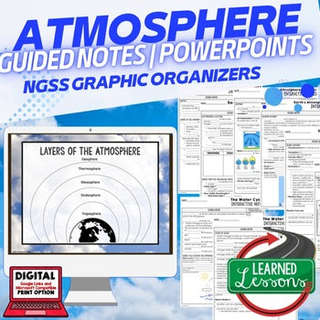 Atmosphere Guided Notes & PowerPoints NGSS Earth Science Guided Notes - preview 1