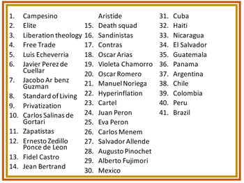 Latin America After WWII Word Wall Pennants World History Word Wall - preview 2