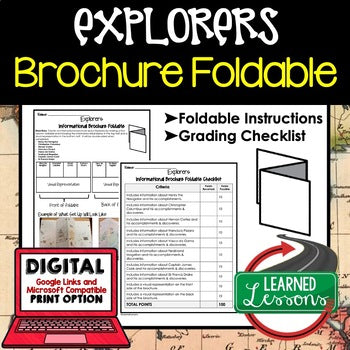 Explorers Activity, Exporers Foldable - preview 1