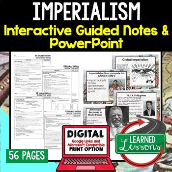 Imperialism Guided Notes & PowerPoints, US History, Print, Digital, Google - preview 1