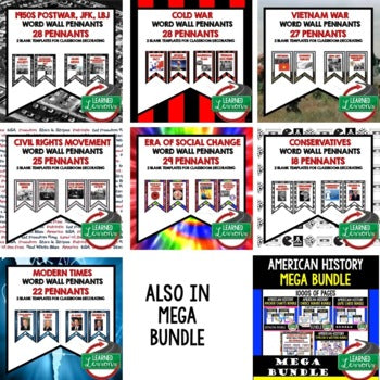 American History Word Wall Bundle | U.S. History Posters & Vocabulary Activities - preview 3