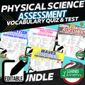 Physical Science Assessments Bundle | NGSS Tests & Quizzes | Editable - preview 1