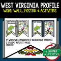 West Virginia History Word Wall, State Profile, West Virginia Activities Posters - preview 1