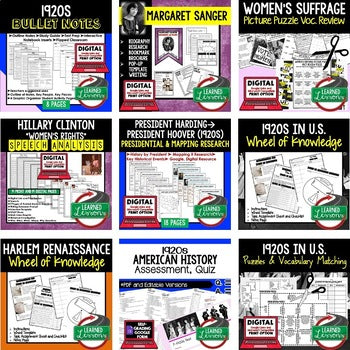 Roaring 1920s Activities Bundle | U.S. History Print & Digital Lessons - preview 3