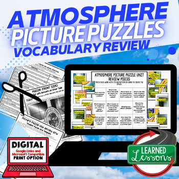 Atmosphere (Air, Water, Weather, Climate) Activity Picture Puzzle Earth Science - preview 1