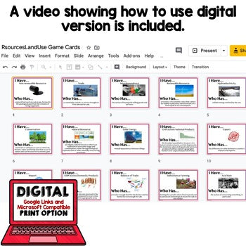 Cultural Geography Game Cards, Geography Print & Digital Distance Learning - preview 3