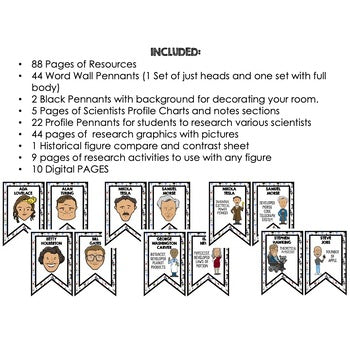Scientists Word Wall Profiles, Activity STEM Word Wall, STEM Posters - preview 2