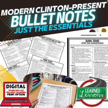 Obama & Trump Outline Notes, Bullet Notes, Unit Review - preview 1