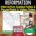 Reformation Guided Notes and PowerPoints, Interactive Notebooks, Google - preview 1