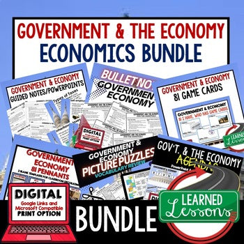 Government & the Economy Bundle | Economics Activities | Print & Google - preview 1