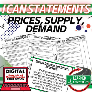 Price I Can Statements & Posters Self-Assessment Economics - preview 1