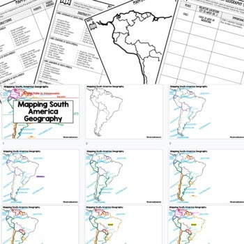 South America Geography Mapping Activity, Mapping South America PRINT &  DIGITAL - preview 2