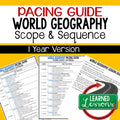 World Geography Pacing Guide | Scope & Sequence | Geography Curriculum Map - preview 1