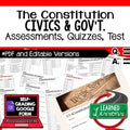 Constitution Quiz, Constitution Test, Civics Assessment with Google Forms - preview 1
