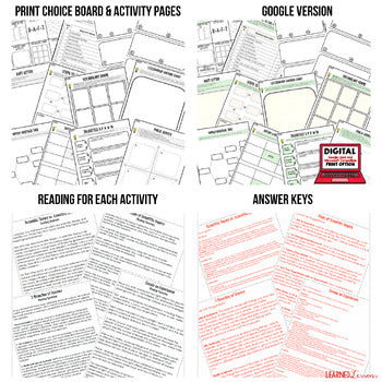 Citizenship Activities Choice Board, Digital Learning, Google, & Print - preview 2