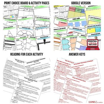 World History Roman History Choice Board Activities | Fall of Rome Readings - preview 2