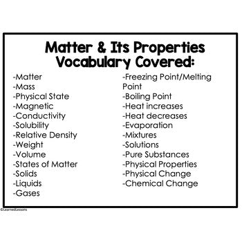 Matter Game Cards, Test Prep, Physical Science Vocabulary Activity - preview 3