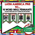 Latin America After WWII Word Wall Pennants World History Word Wall - preview 1