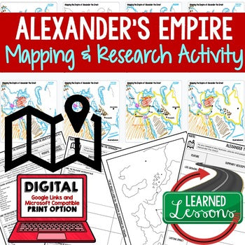 Ancient Greece Map Activities Bundle | Alexander the Great | Print & Digital - preview 3