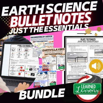 Earth Science Notes Bundle | Guided Notes, Bullet Notes, NGSS Science Activities - preview 1