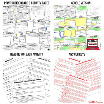 Geography People & Resources Activities, Choice Board, Print & Digital, Google - preview 2