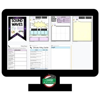 Sound Waves Activity Unit Review Research, Bookmark Brochure, Writing & Google - preview 3