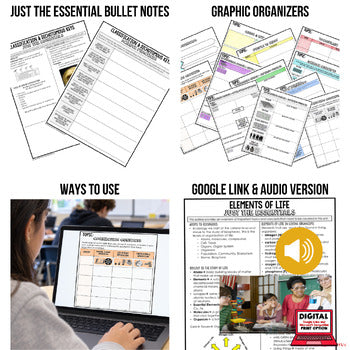 Classification Outline Notes Classification Bullet Notes Life Science Curriculum - preview 2