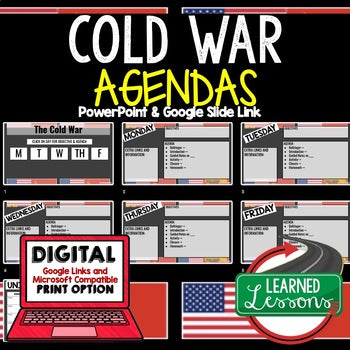 Cold War Agenda PowerPoint & Google Slides Agenda World History - preview 1
