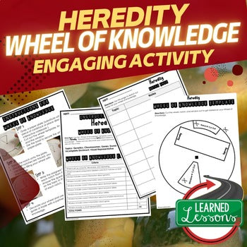 Heredity Activity, Wheel of Knowledge Interactive Notebook - preview 1