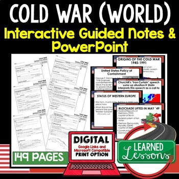 Cold War Guided Notes & PowerPoints, Digital Learning, Google & Print - preview 1