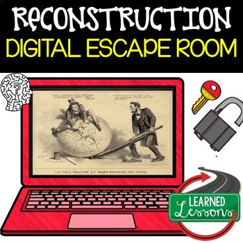 Reconstruction Escape Room | Digital Breakout | U.S. History Activity - preview 1