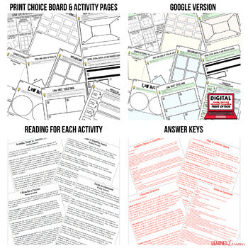American Law Activities Choice Board, Google Digital Learning & Print - preview 2