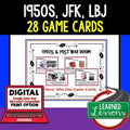 1950s, JFK & LBJ Game Cards | U.S. History Review | Print & Digital Activity - preview 1