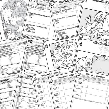 World War II Mapping Activity, PowerPoint Guided Mapping World War 2 Google - preview 2