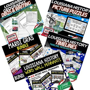 Louisiana History Curriculum Bundle | Activities | Print & Digital - preview 2